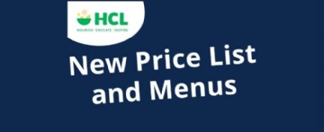 HCL - New price list and menus for the school canteen